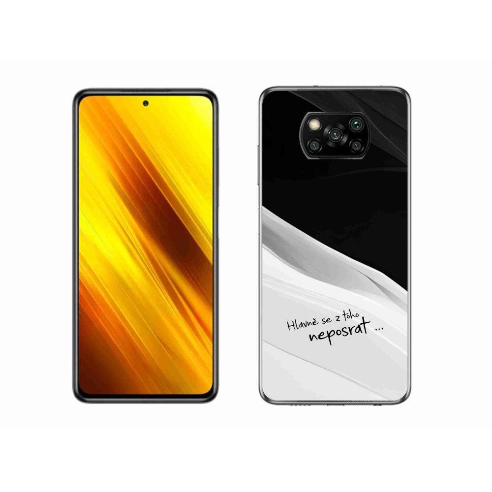 Gélový kryt mmCase na Xiaomi Poco X3 Pro - vtipný text 13 bieločierne pozadie