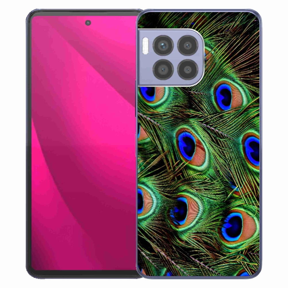 Gélový kryt mmCase na T-Mobile T Phone 2 Pro - pávie perie