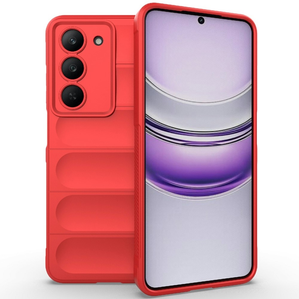 Rugg odolný gélový obal na Realme 14x 5G - červený