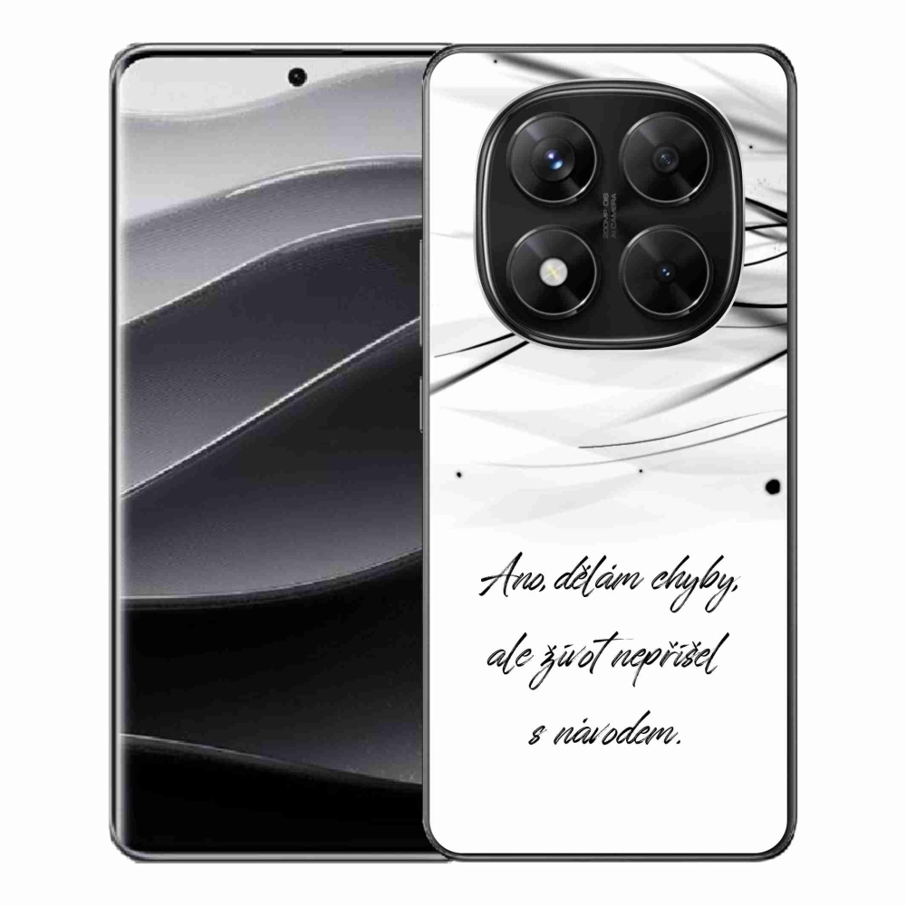 Gélový kryt mmCase na Xiaomi Redmi Note 14 Pro 5G/Poco X7 5G - citát biele pozadie
