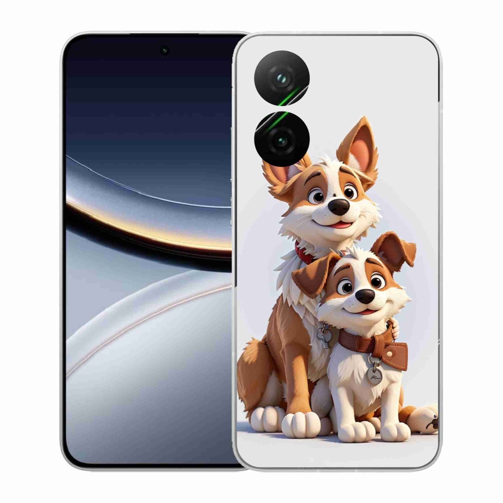 Gélový kryt mmCase na Xiaomi Poco F7 5G - kreslenie psy