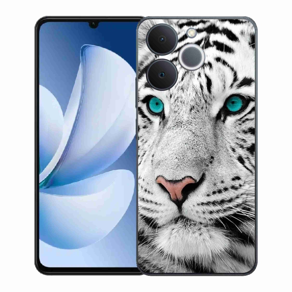 Gélový kryt mmCase na Realme Note 70T - biely tiger