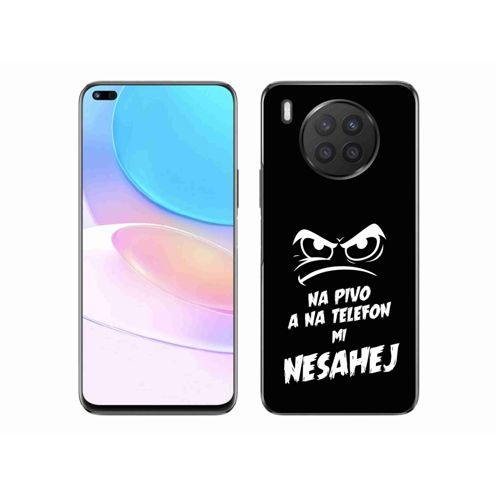 Gélový kryt mmCase na Honor 50 Lite - pivný motív 2 čierne pozadie