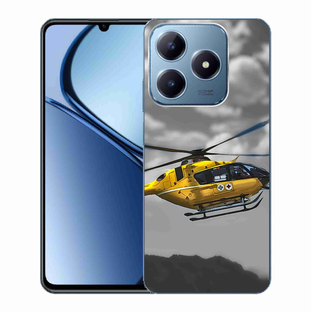 Gélový kryt mmCase na Realme C63 - žltá helikoptéra