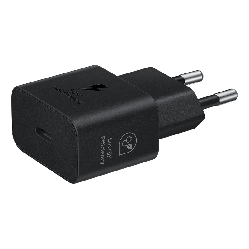 EP-T2510EBE + EP-DN980BBE Samsung USB-C 25W Cestovná nabíjačka + USB-C Dátový Kábel Black (OOB Bulk)