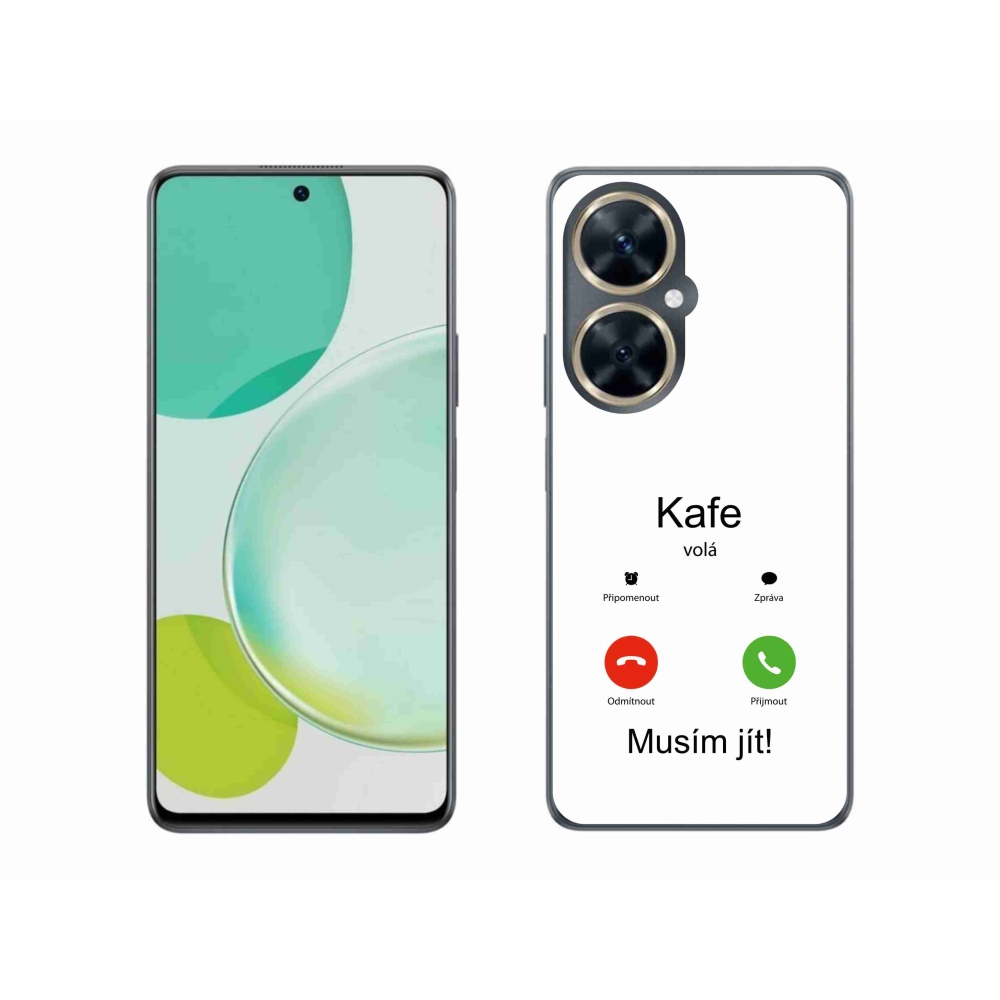Gélový kryt mmCase na Huawei Nova 11i - káva volá biele pozadie