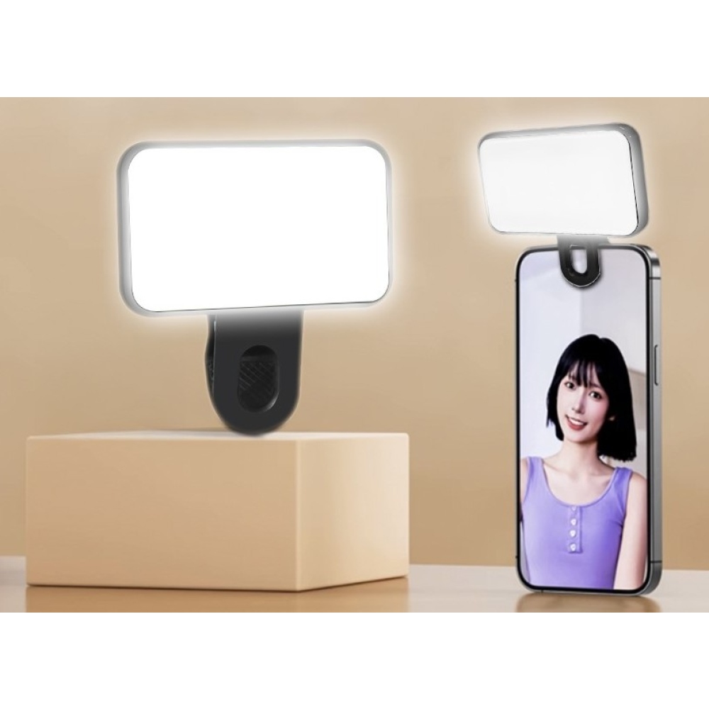 Mini LED svetlo na mobil s klipom 24 LED - fialové