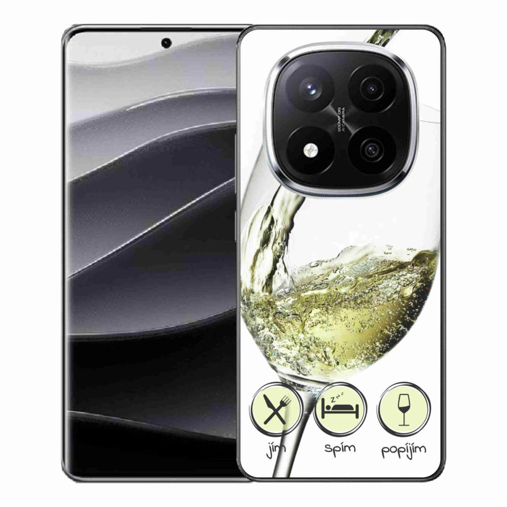 Gélový kryt mmCase na Xiaomi Redmi Note 14 Pro+ 5G - pohár vína bielej