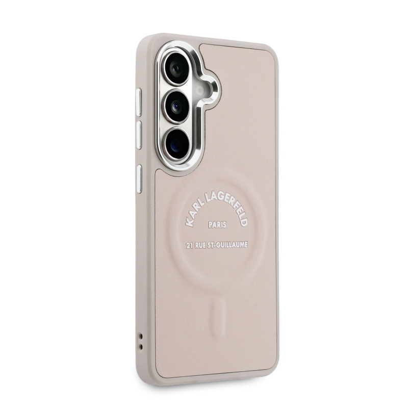 Karl Lagerfeld PU RSG Logo Magnetický zadný kryt pre Samsung Galaxy S26 Pink