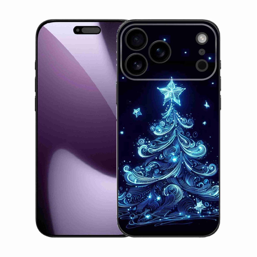 Gélový kryt mmCase na iPhone 17 Pro Max - neónový vianočný stromček 4