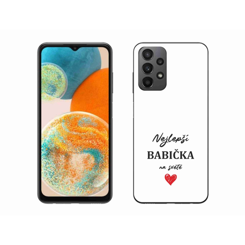 Gélový kryt mmCase na Samsung Galaxy A23 4G/5G - najlepšia babička 1 biele pozadie