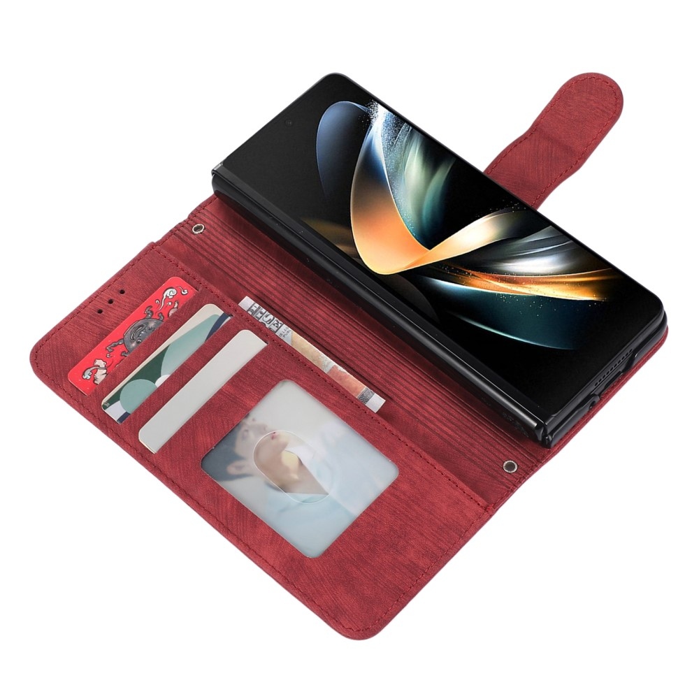 Wallet knižkové púzdro na Samsung Galaxy Z Fold5 5G - červené