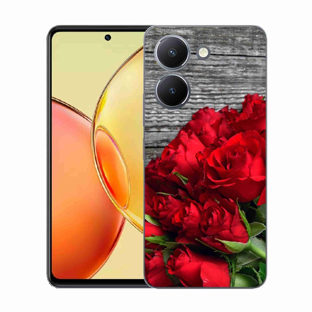 Gélový kryt mmCase na Vivo Y36 - červené ruže