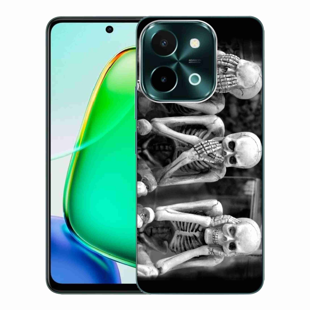 Gélový kryt mmCase na Vivo Y28 - kostlivci