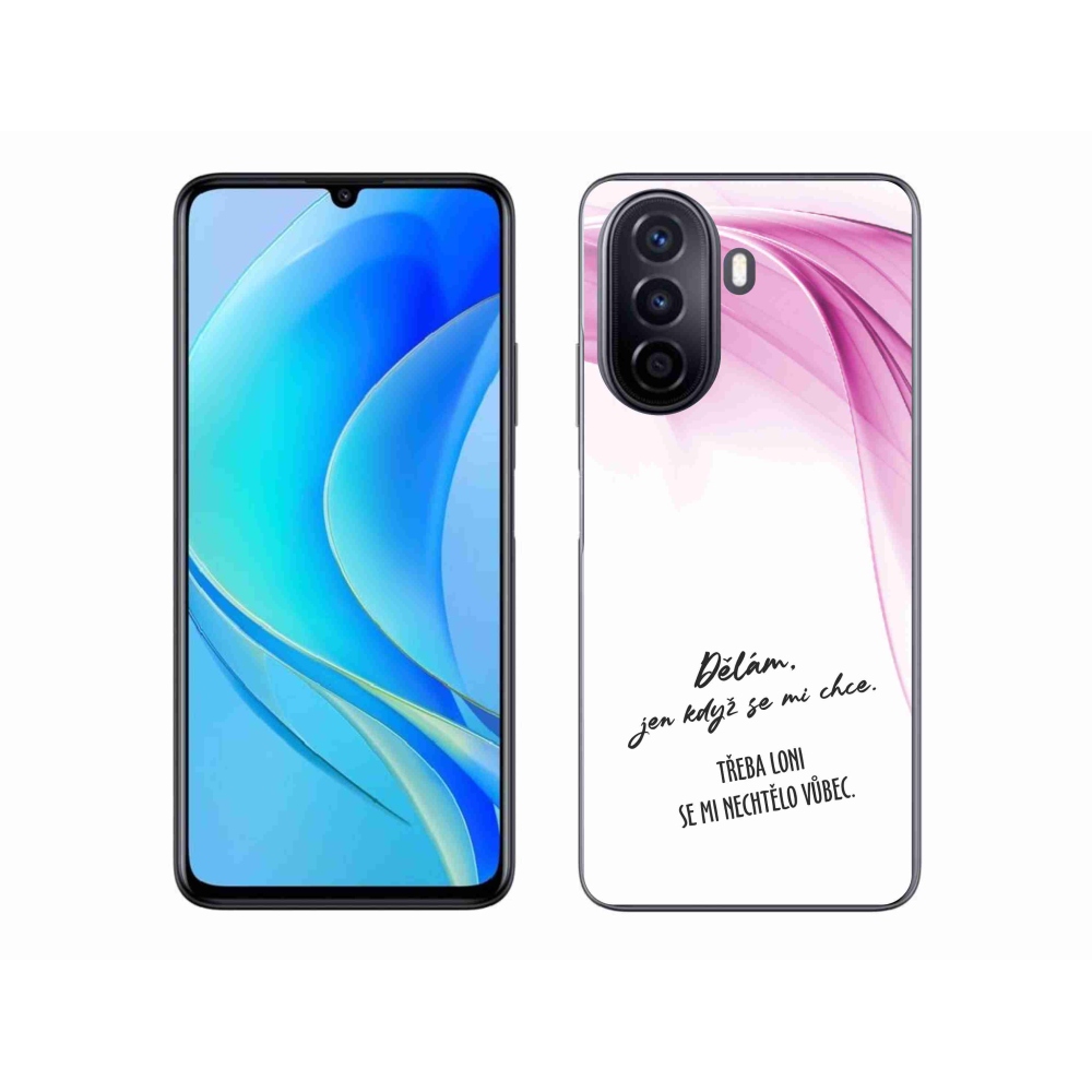 Gélový kryt mmCase na Huawei Nova Y70 - vtipný text 12 biele pozadie