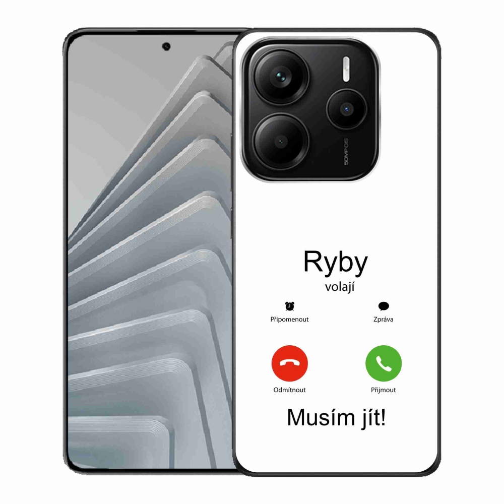 Gélový kryt mmCase na Xiaomi Redmi Note 14 5G - ryby volajú biele pozadie