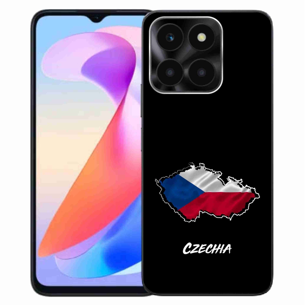 Gélový kryt mmCase na Honor X6a - Czechia čierne pozadie