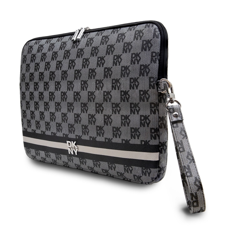 DKNY PU Leather Checkered Pattern and Stripe Obal na Notebook 13/14