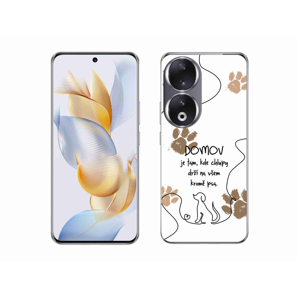 Gélový kryt mmCase na Honor 90 - psí motív biele pozadie