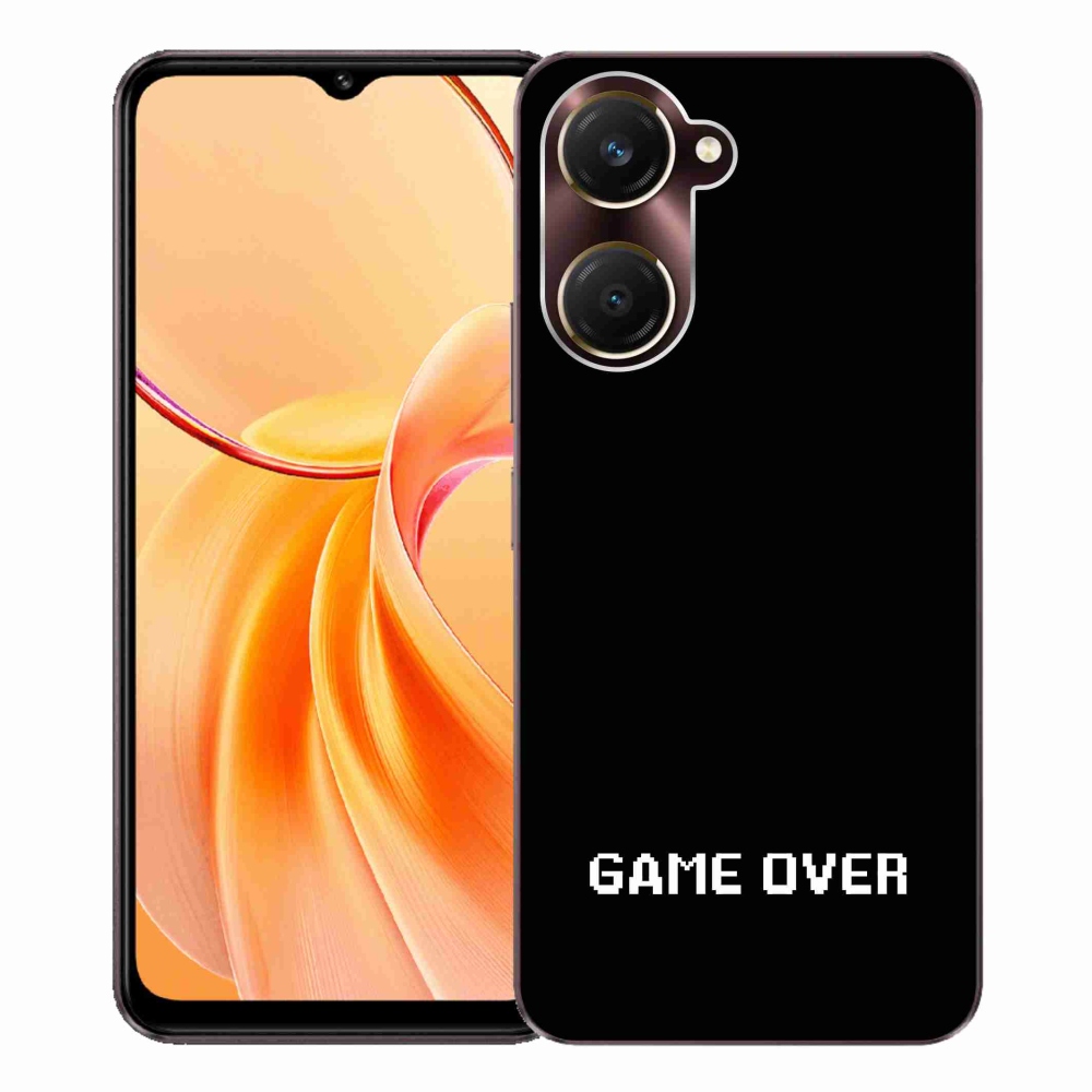 Gélový kryt mmCase na Vivo Y28s 5G - game over čierne pozadie