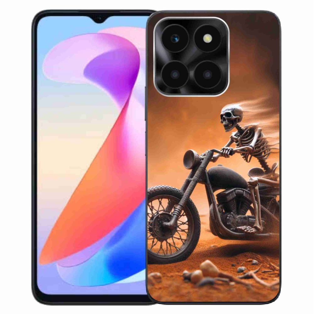 Gélový kryt mmCase na Honor X6a - kostra na motorke