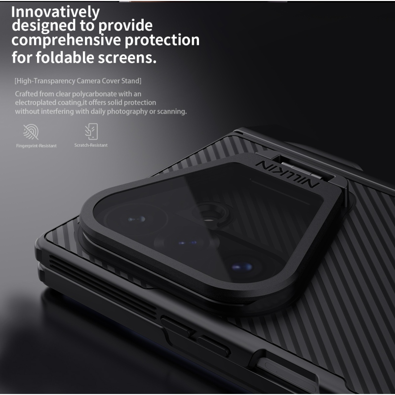 Nillkin CamShield Prop Magnetic Pen Slot (transparentný objektív) – zadný kryt pre Samsung Galaxy Z Fold 8 Ultra Black
