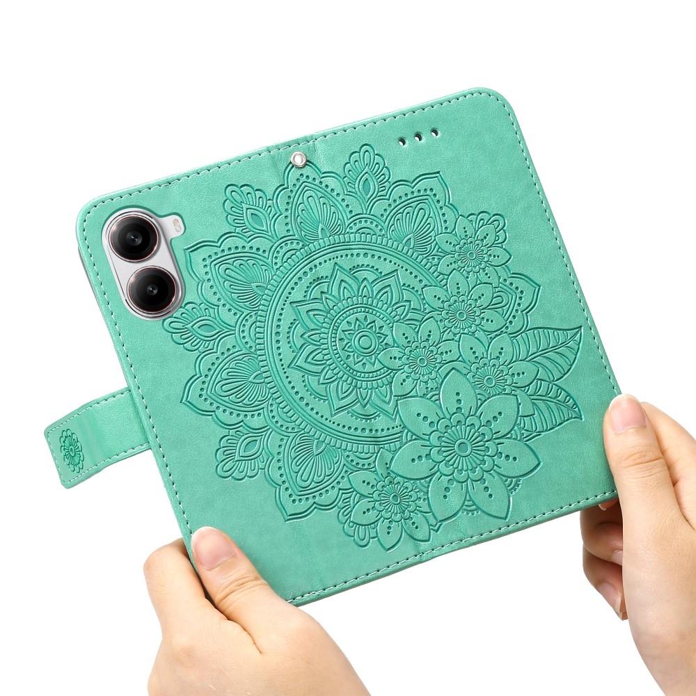 Mandala knižkové púzdro na Xiaomi Poco X7 Pro 5G - modrozelené