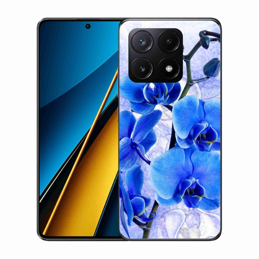 Gélový kryt mmCase na Xiaomi Poco X6 Pro 5G - modré kvety