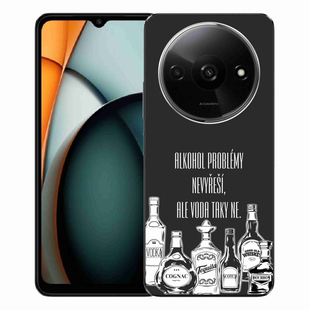 Gélový kryt mmCase na Xiaomi Redmi A3 - vtipný text čierne pozadie