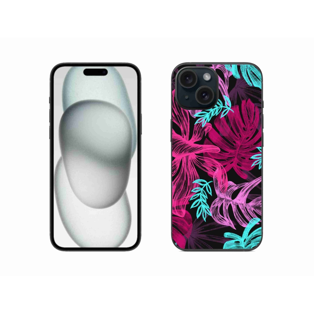 Gélový kryt mmCase na iPhone 15 - kvety 1