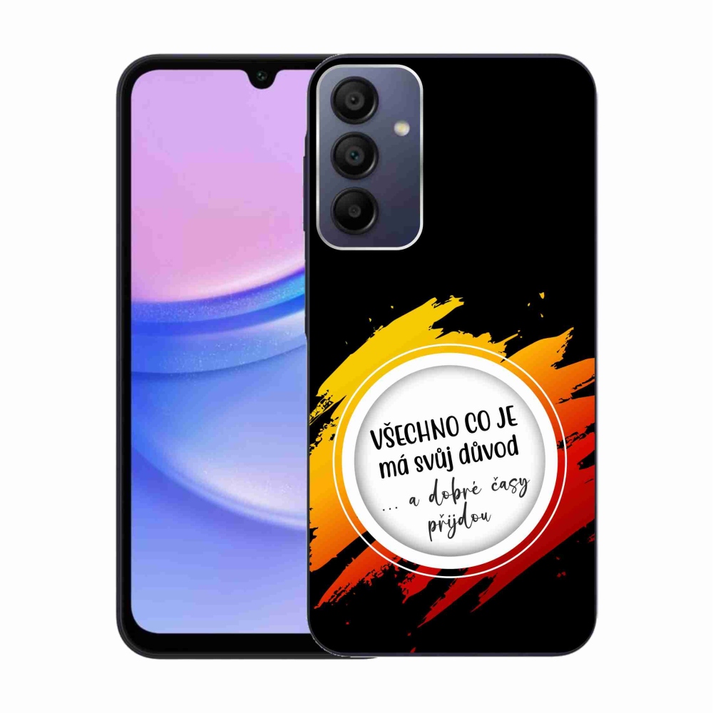 Gélový kryt mmCase na Samsung Galaxy A15 4G/5G - citát 3 čierne pozadie