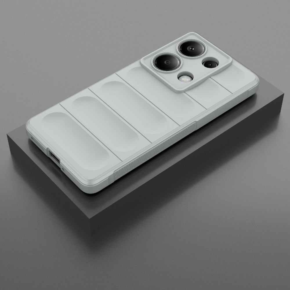 Rugg odolný gélový obal na Xiaomi Redmi Note 14S - svetlosivý