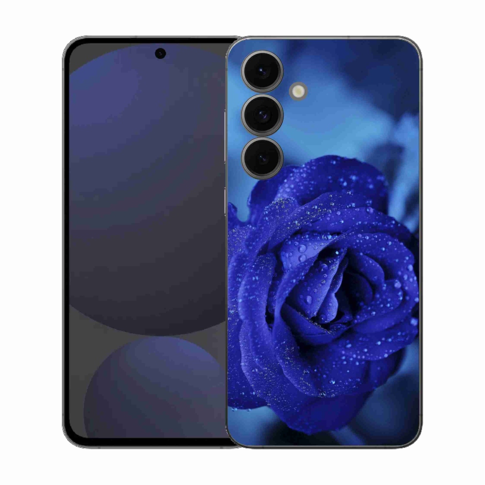 Gélový kryt mmCase na Samsung Galaxy S25 FE - modrá ruža