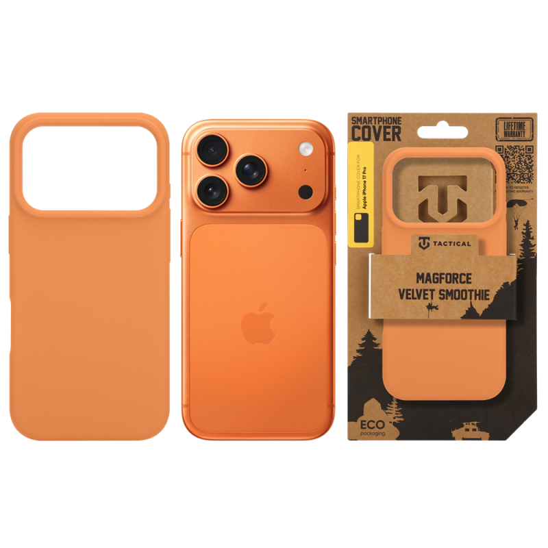 Taktický kryt MagForce Velvet Smoothie pre Apple iPhone 17 Pro Agent Orange