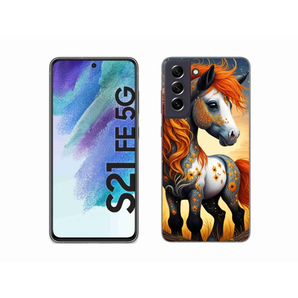 Gélový kryt mmCase na Samsung Galaxy S21 FE 5G - farebný poník