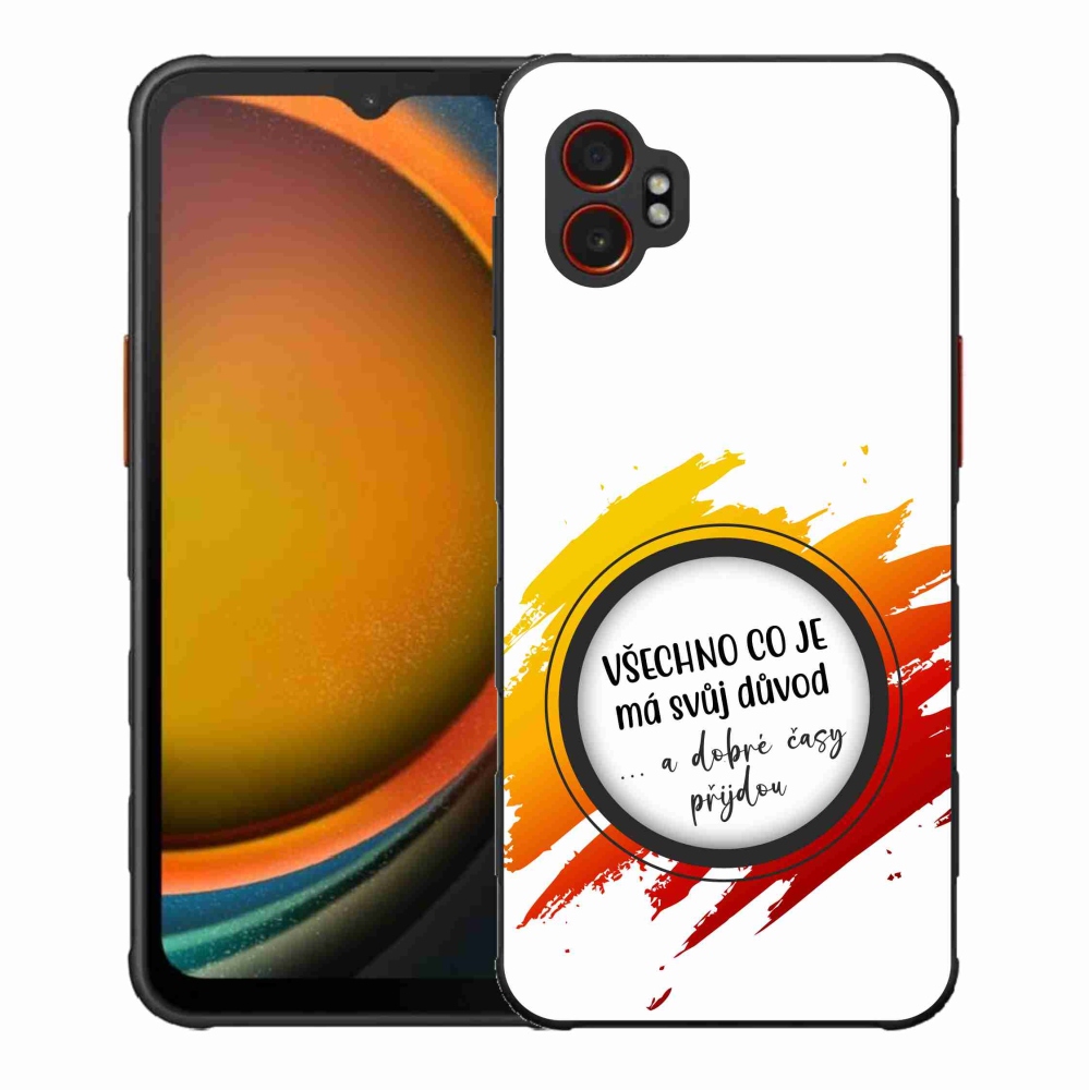 Gélový kryt mmCase na Samsung Galaxy Xcover 7 Pro - citát 3 biele pozadie