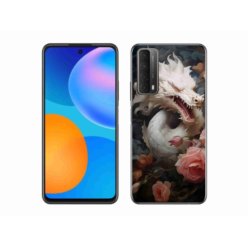 Gelový kryt mmCase na Huawei P Smart (2021) - bílý drak