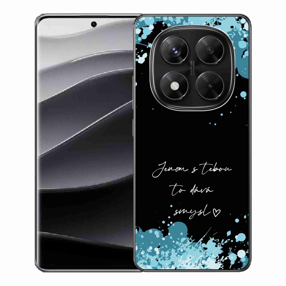 Gélový kryt mmCase na Xiaomi Redmi Note 14 Pro 5G/Poco X7 5G - zamilovaný text čierne pozadie