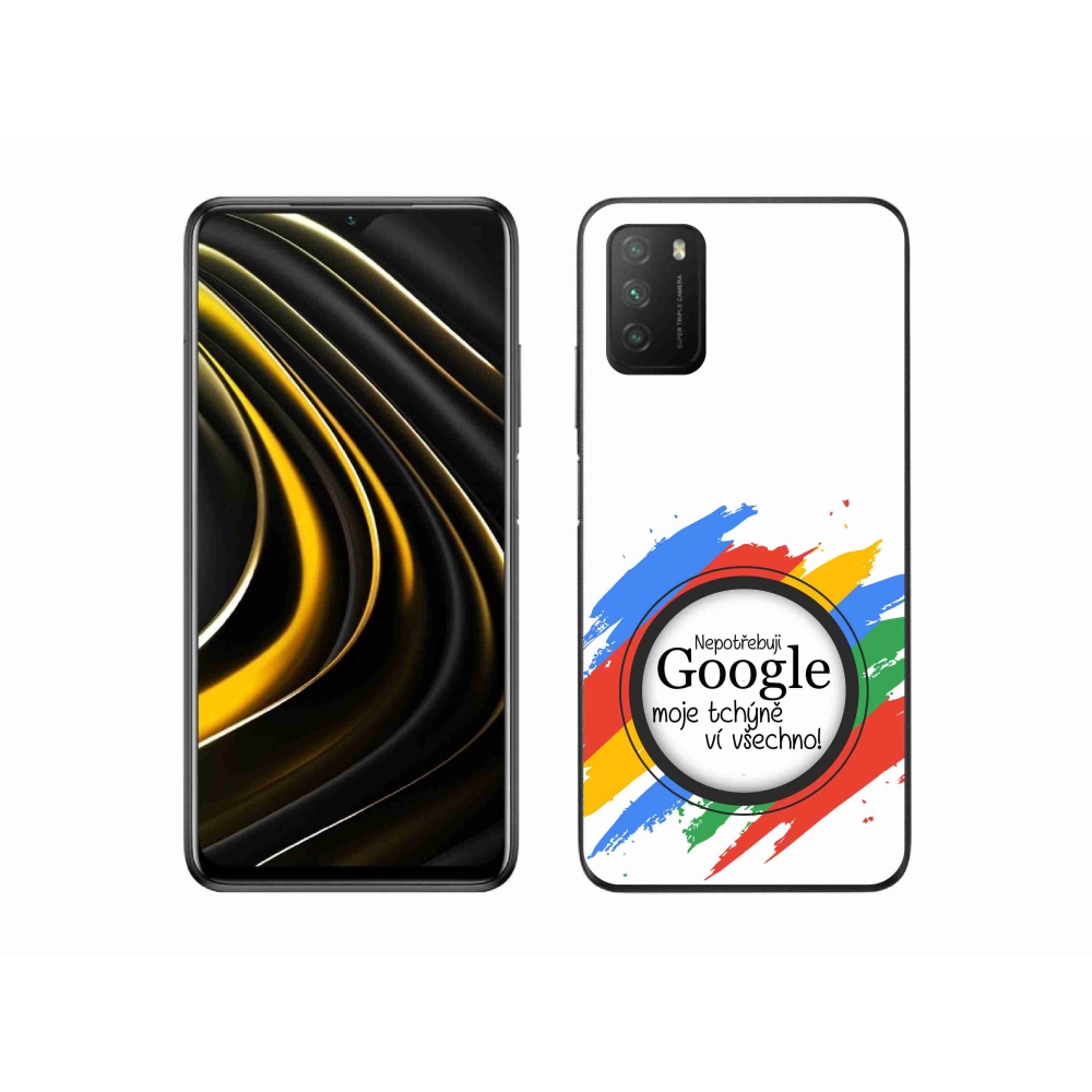 Gélový kryt mmCase na Xiaomi Poco M3 - svokra vie všetko biele pozadie