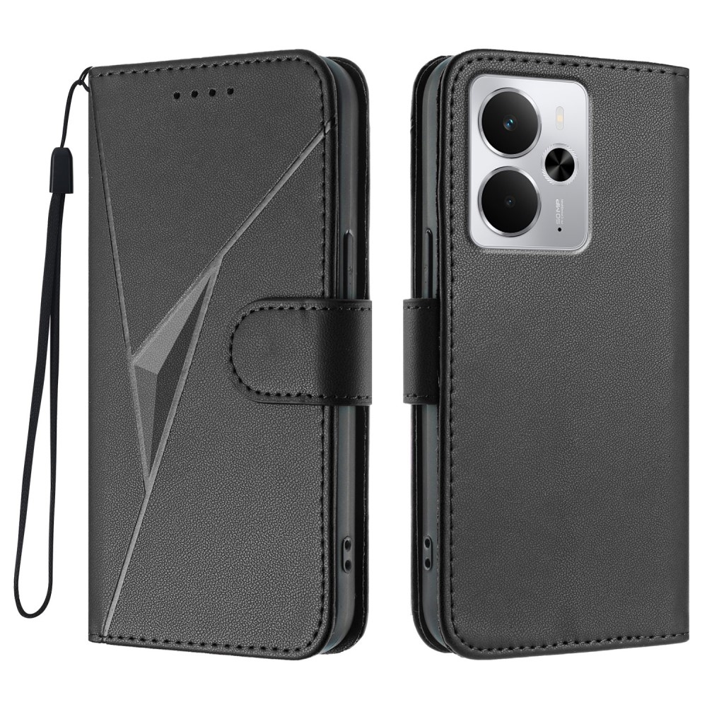 Triangles knižkové puzdro na Realme 14 5G - čierne