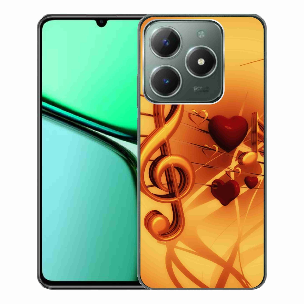 Gélový kryt mmCase na Realme C61 - noty