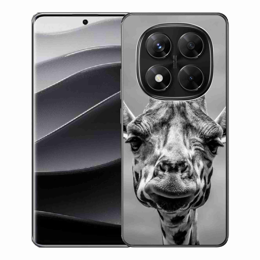 Gélový kryt mmCase na Xiaomi Redmi Note 14 Pro 5G/Poco X7 5G - čiernobiela žirafa