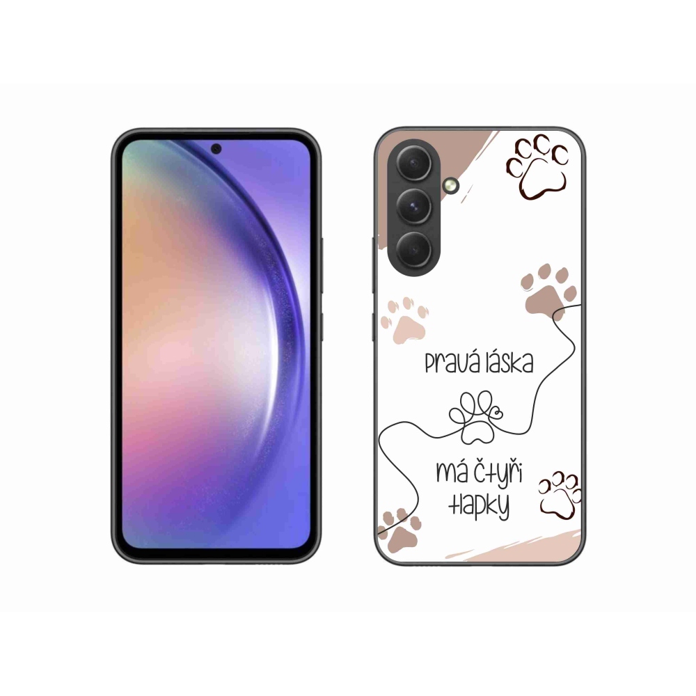 Gélový kryt mmCase na Samsung Galaxy A54 5G - psí motív 1 biele pozadie