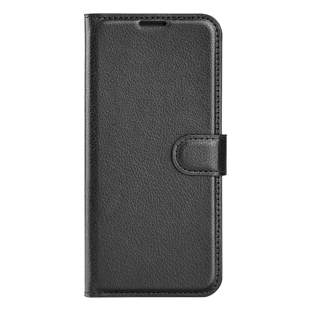 Litchi knižkové púzdro na Xiaomi Redmi Note 14S - čierne