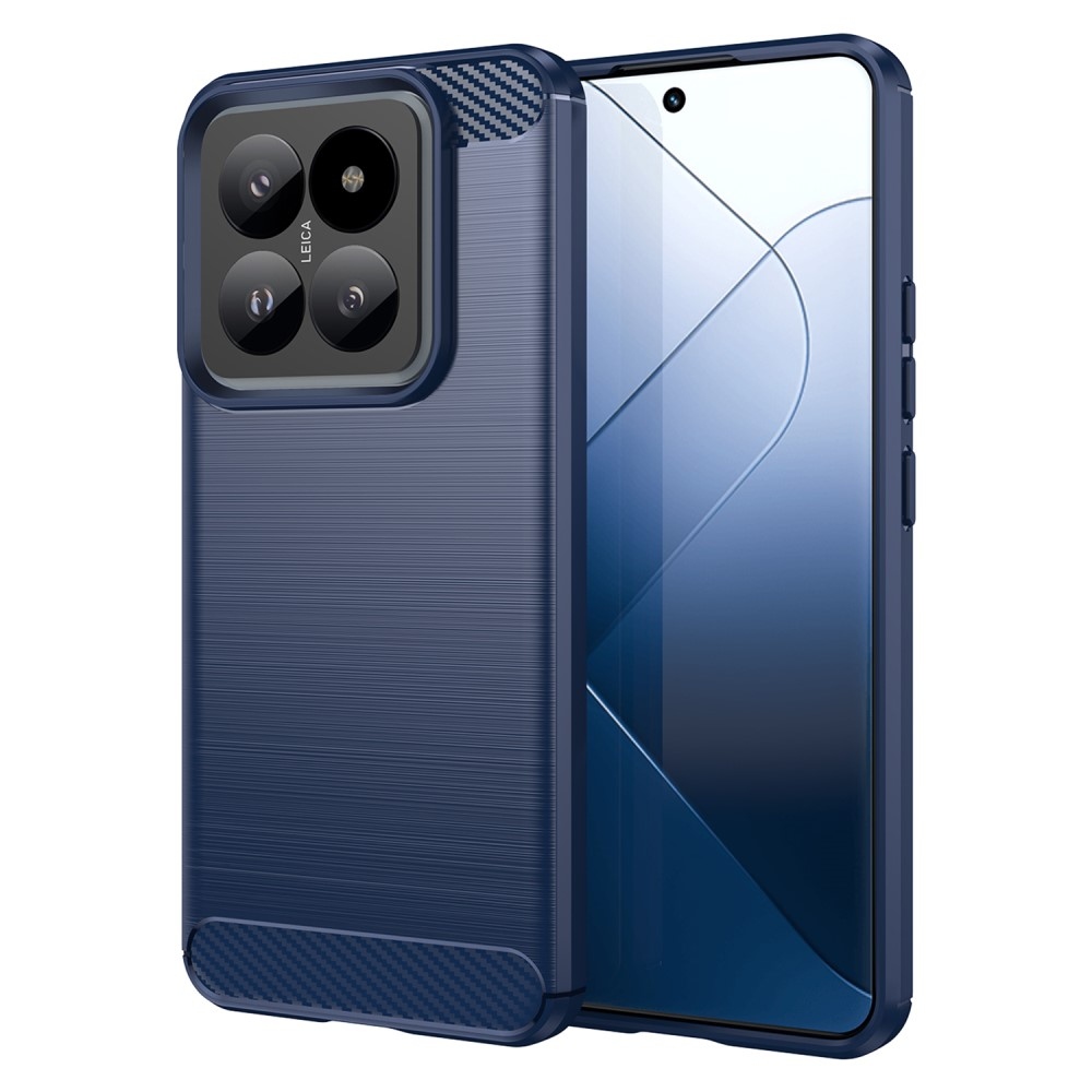 Carbon odolný gélový obal na Xiaomi 14 Pro - modrý