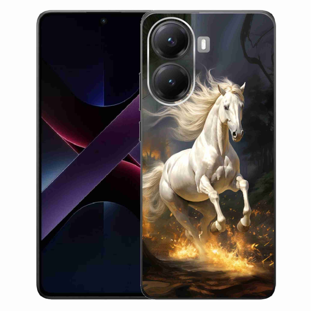 Gélový kryt mmCase na Xiaomi Poco X7 Pro 5G - biely kôň 2