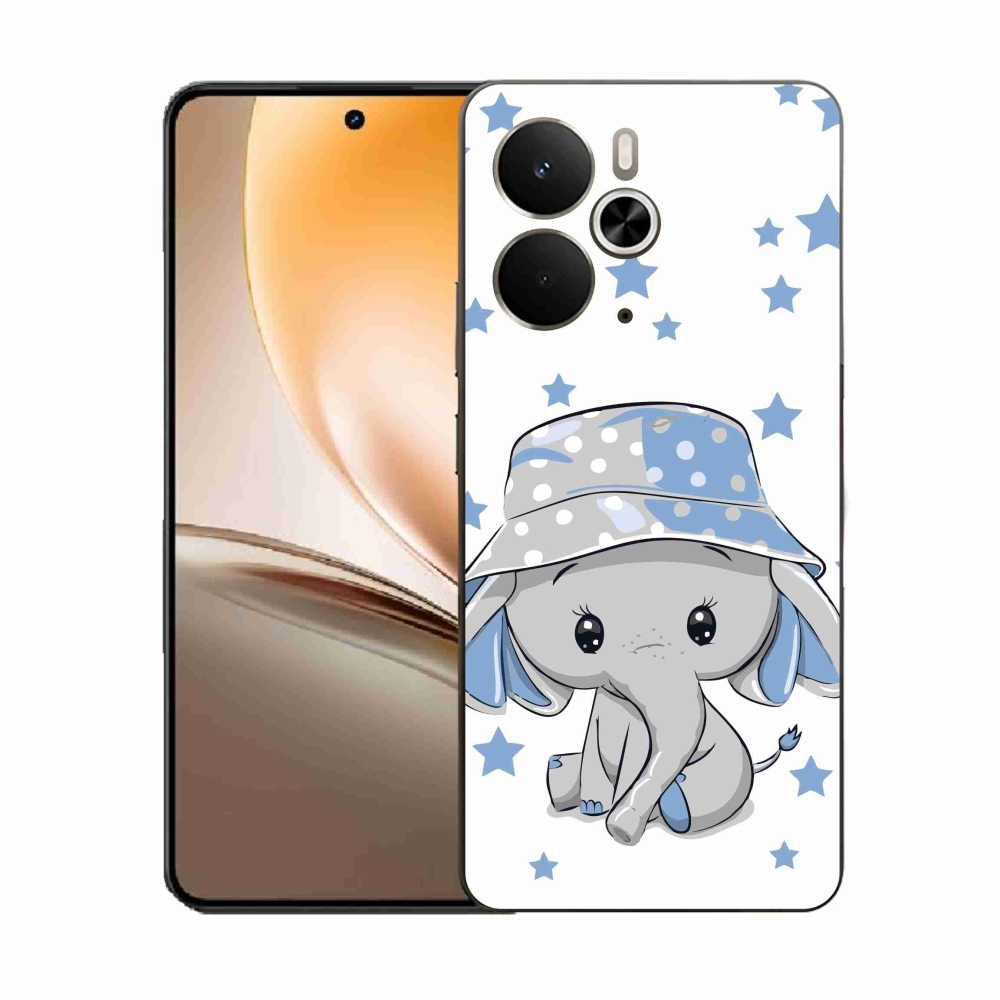Gélový kryt mmCase na Realme 14 5G - modrý slon