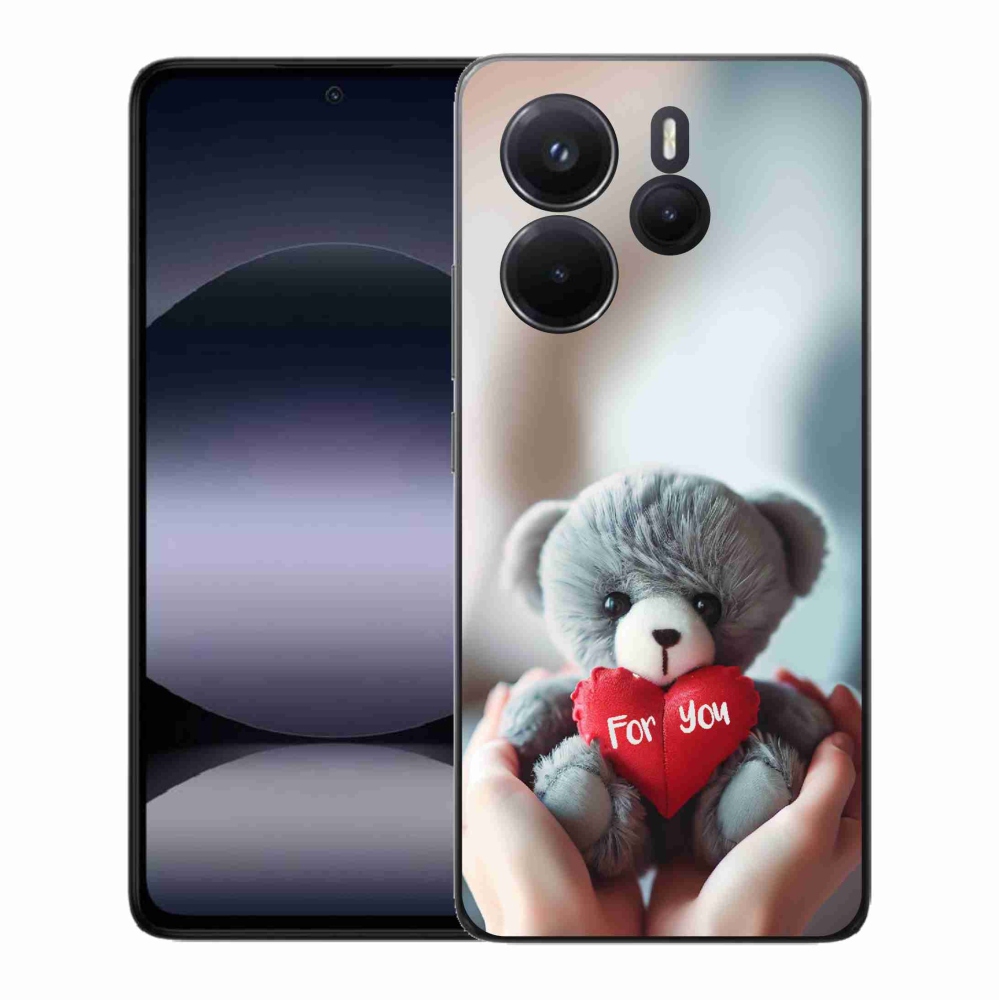 Gélový kryt mmCase na Xiaomi Redmi Note 14 - medvedík pre zamilovaných