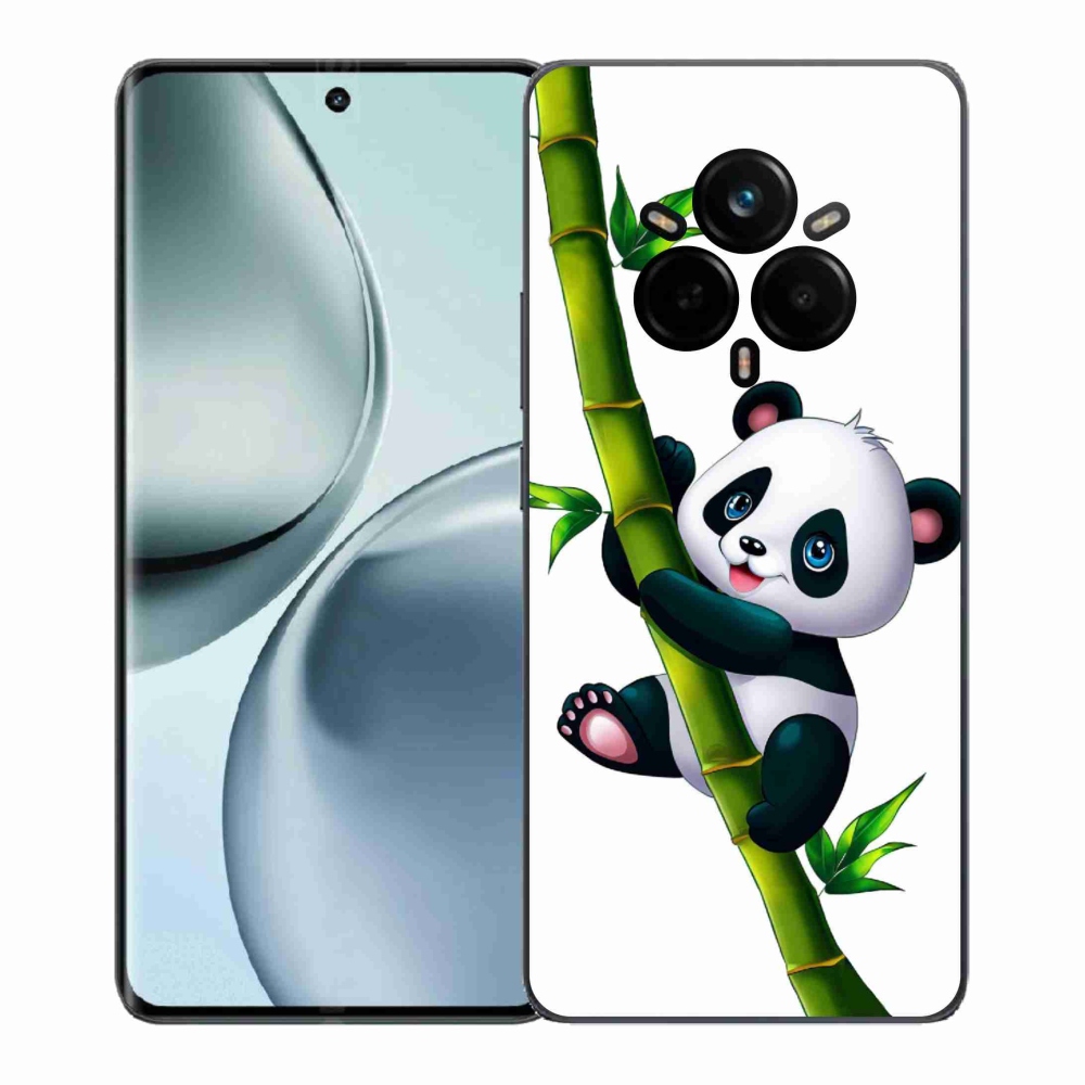 Gélový kryt mmCase na Realme 14 Pro+ 5G - panda na bambuse