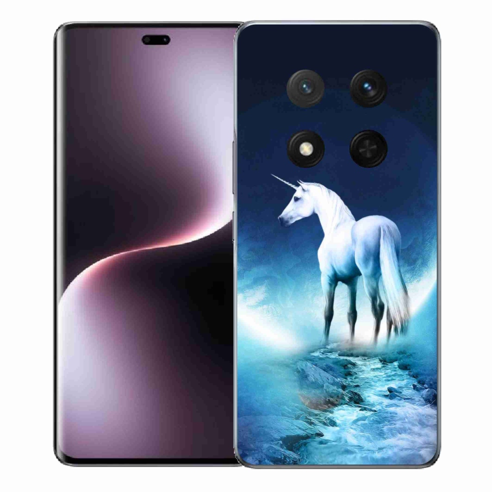 Gélový kryt mmCase na Honor Magic 7 Lite 5G - biely jednorožec